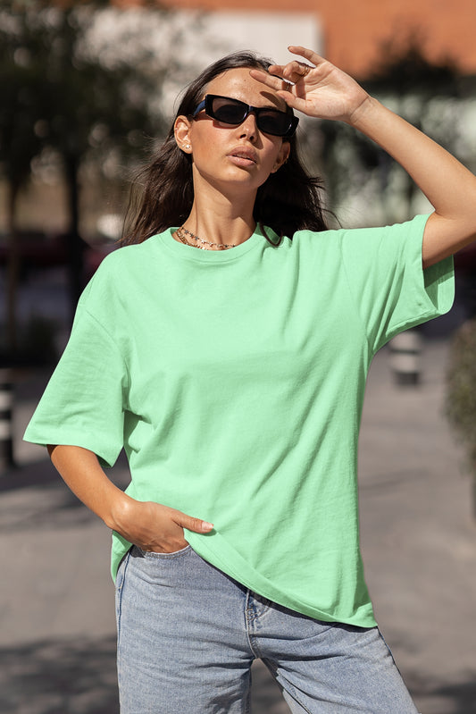 Women's Oversized T-shirt Solid Mint