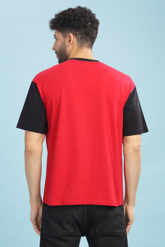 Men's Red Black Oversized T-shirt - WEEKND | AFTER HOURS