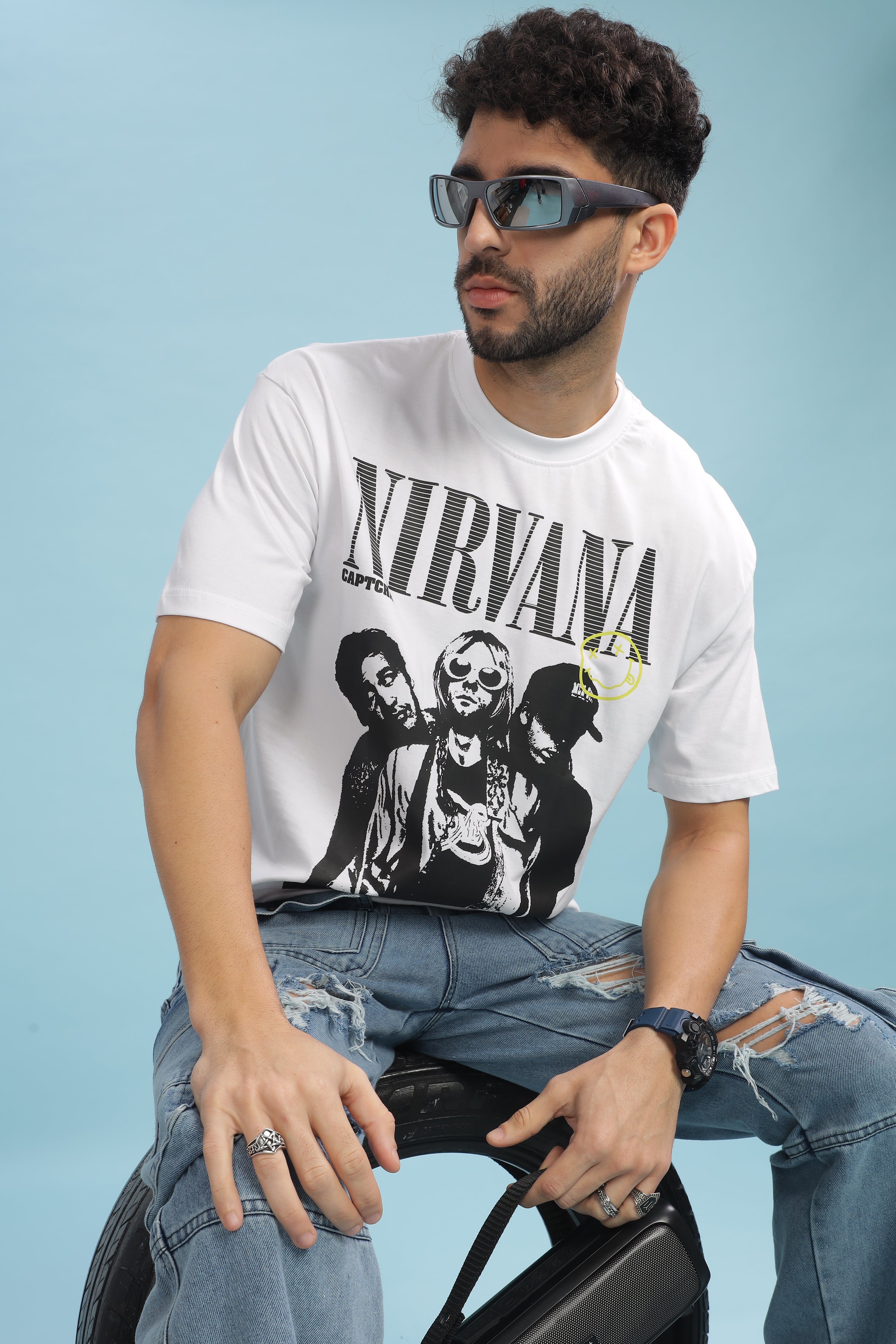 Nirvana t shirt mens online