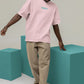 Men's Baby Pink Oversized T-shirt - Tanjiro Kamado | Anime