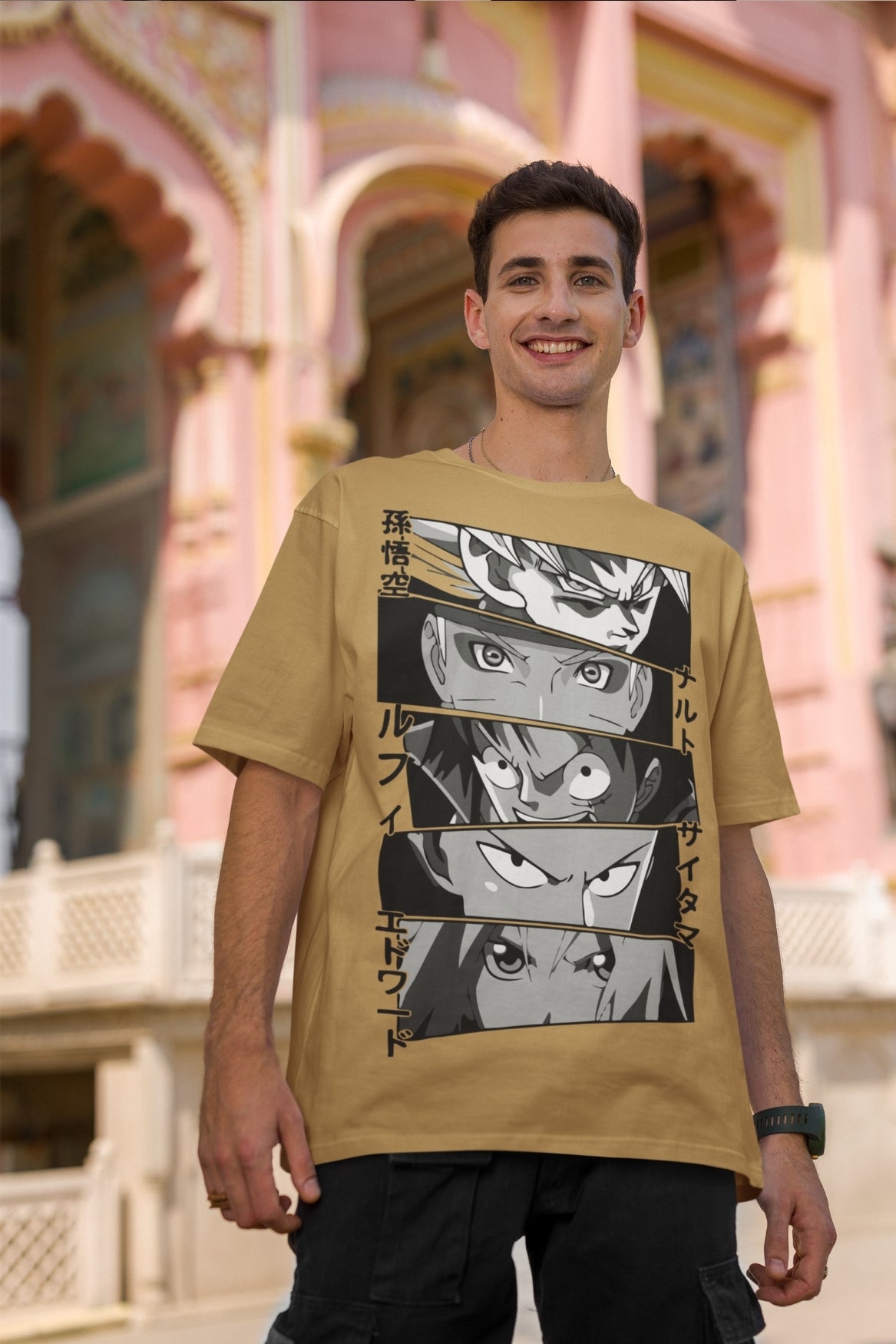 Anime eyes print Oversized Tshirt