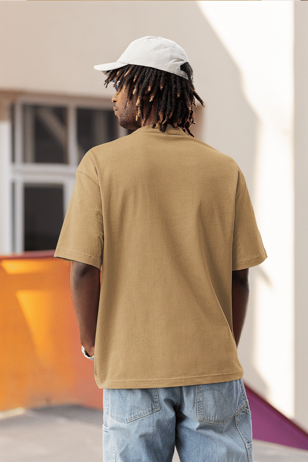 Men's Oversized T-shirt in Beige - Travis Scott Astroworld