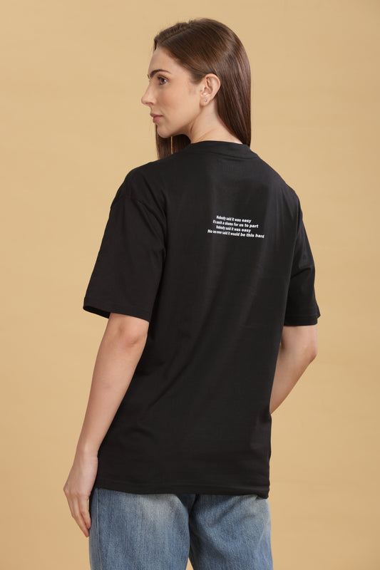 Women's Oversized T-shirt in Black - Coldplay