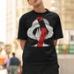 Luffy print Oversized black tshirt