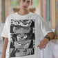 Anime art print on Oversized Tshirt