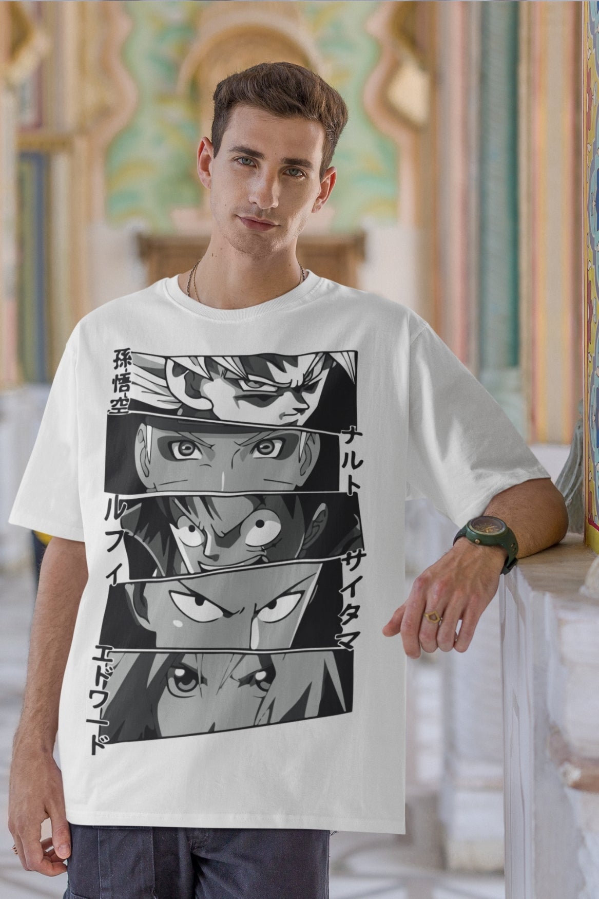 Anime art print on Oversized Tshirt