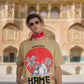 Men's Beige Oversized T-shirt - Kame House