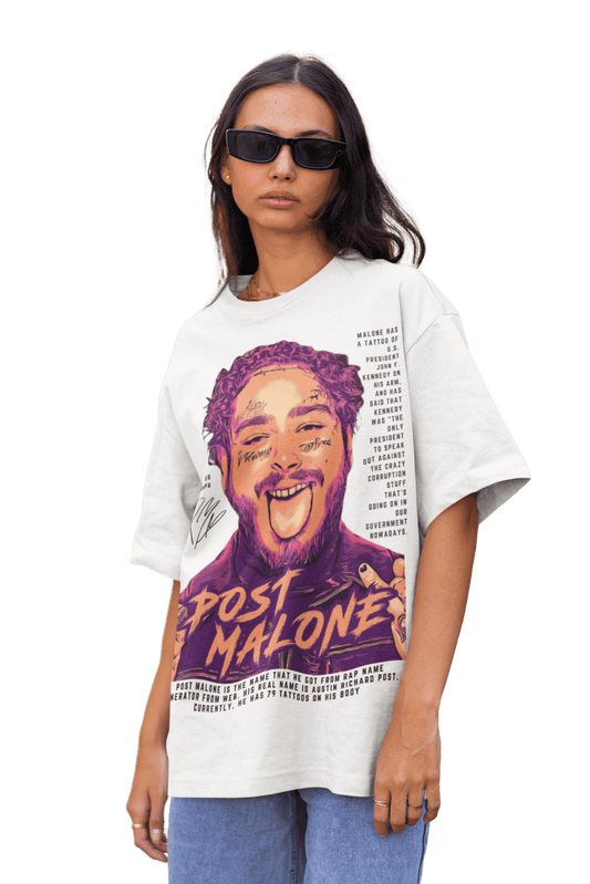 Women's Oversized T-shirt in White color - Post Malone