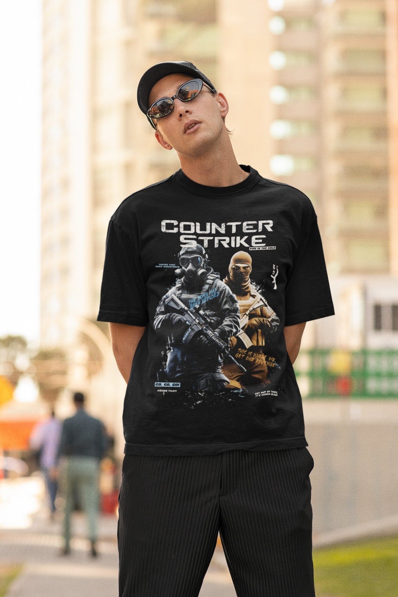 CounterStrike Black Oversized Tshirt