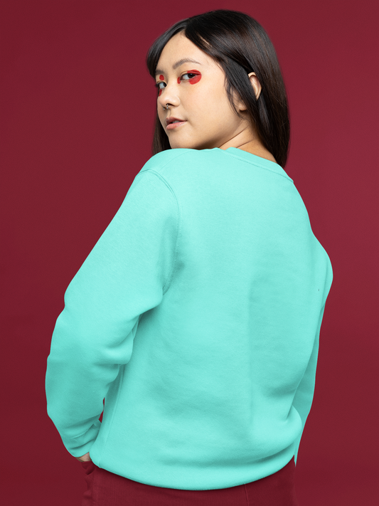 Women's Sweatshirt in Solid Mint