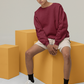 Men's Sweatshirt in Solid Maroon