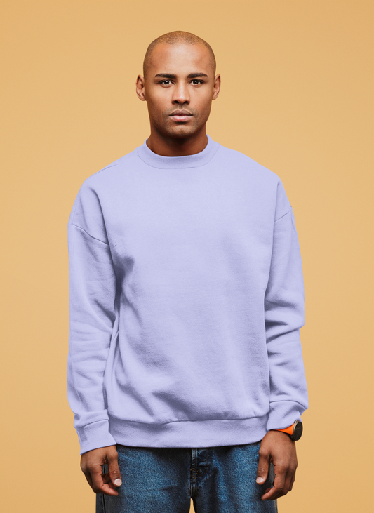 Men's Sweatshirt in Solid Lavender