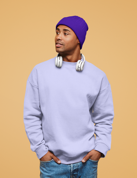 Men's Sweatshirt in Solid Lavender