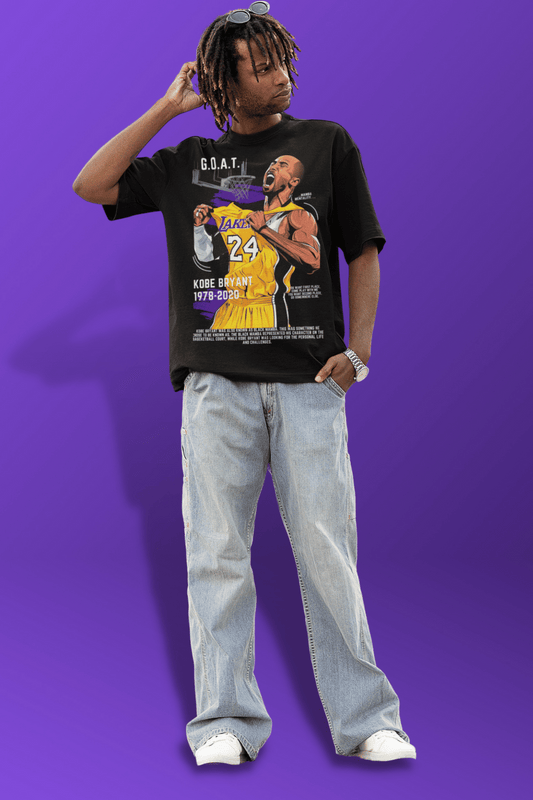 Black Oversized Kobe Bryant Tee - The Mamba Mentality