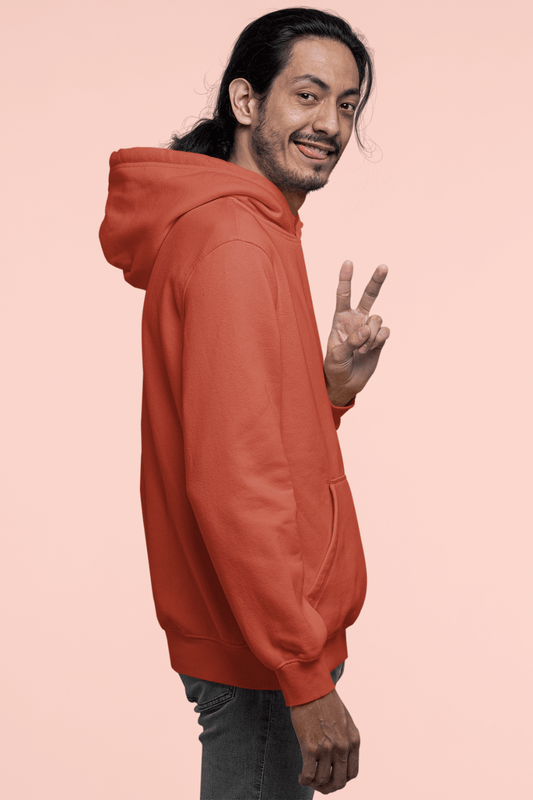 Men's Hoodie in Coral color