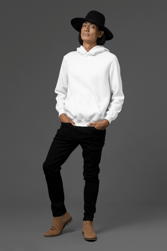 Men's Hoodie in White color