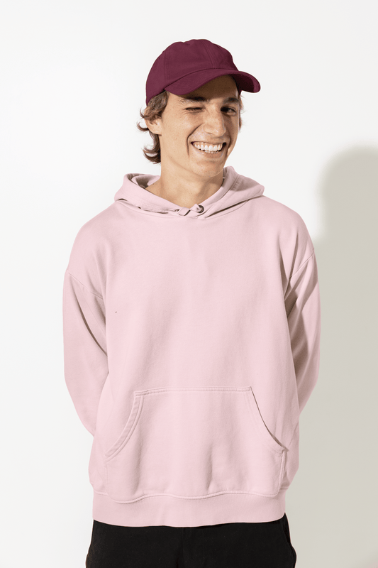 Unisex Hooded Sweatshirt in Baby Pink color