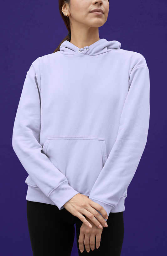 Women's Hooded Sweatshirt in Solid Lavender CAPTCHA