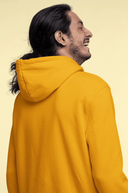 Yellow color Hooded Sweatshirt for Men